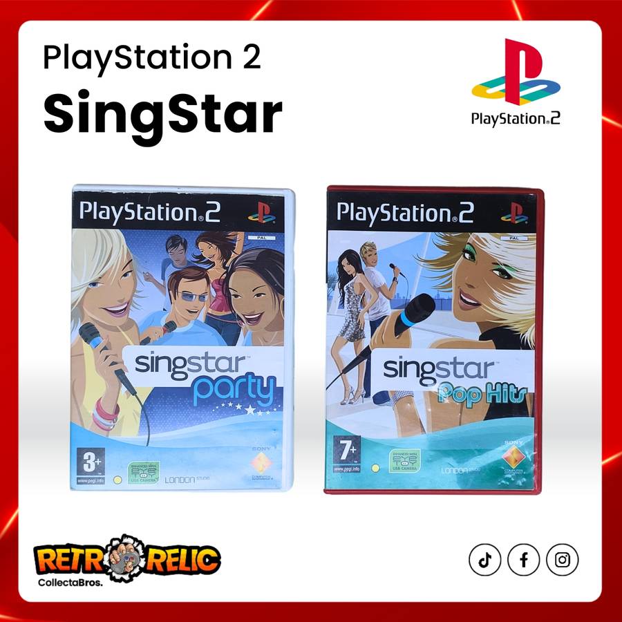 SingStar Mics Including Two Games - PlayStation Two (PS2)!