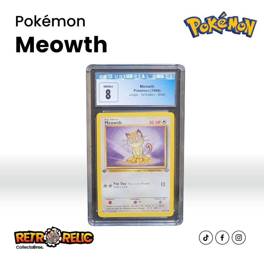 1st Edition Meowth Pokémon Graded Card