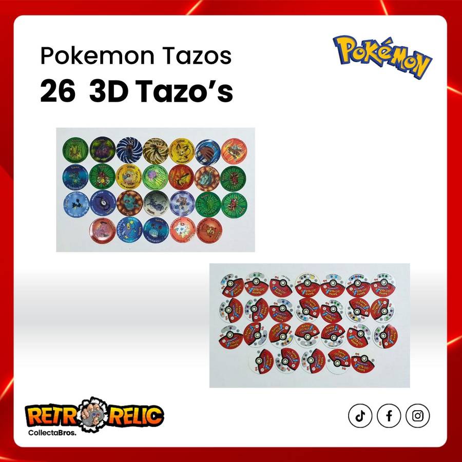 Pokémon Tazo Holder with 73 Tazo's
