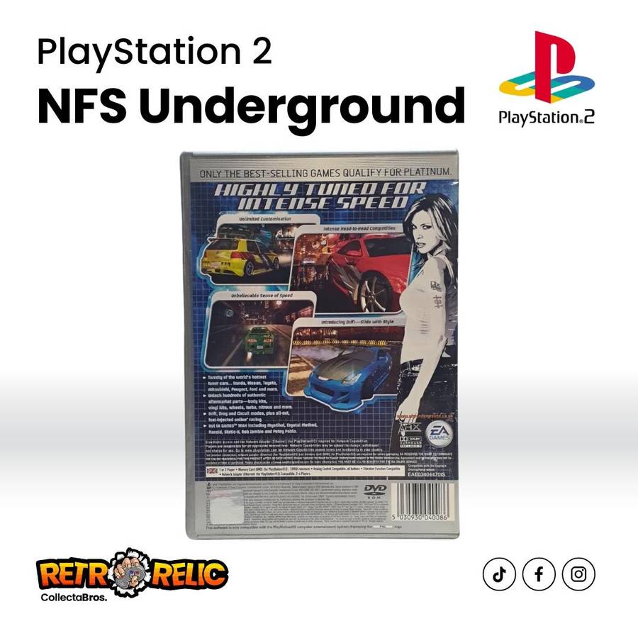Need for Speed Underground Platinum (PS2) videogame - Pre-Owned