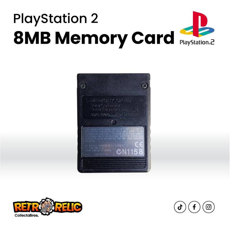 Original 8MB PS2 Black Memory Card