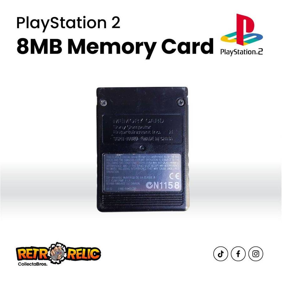 Original 8MB PS2 Black Memory Card