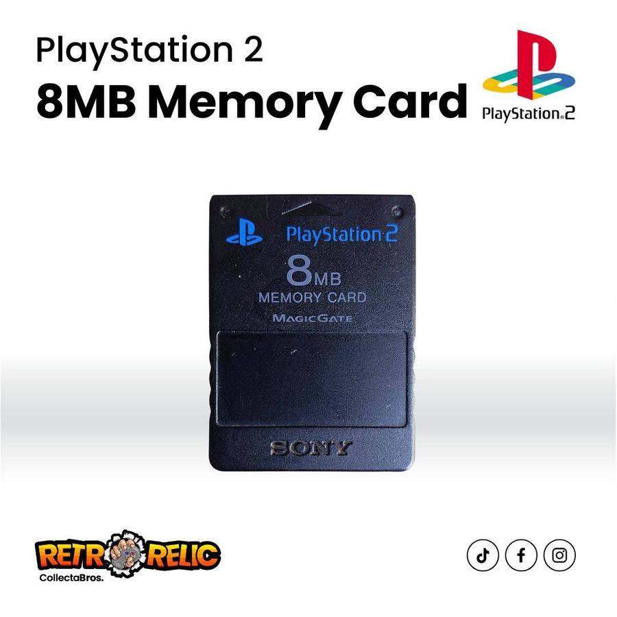 Original 8MB PS2 Black Memory Card