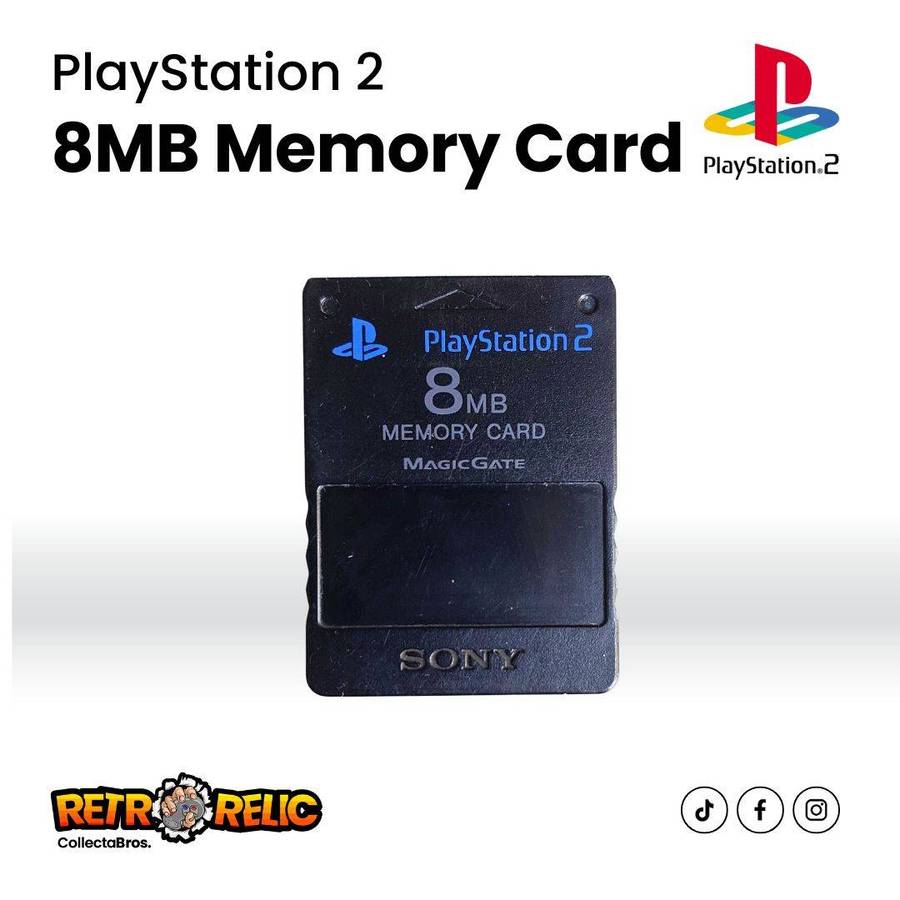 Original 8MB PS2 Black Memory Card