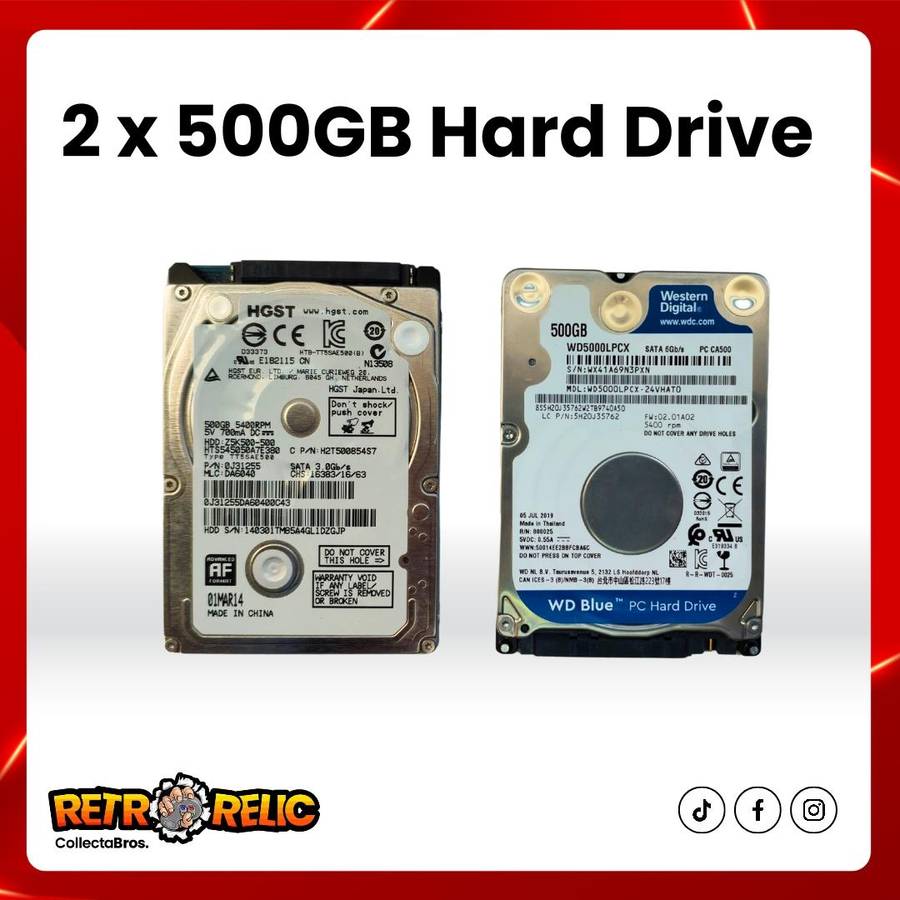 Two 500GB Hard Drive Bundle