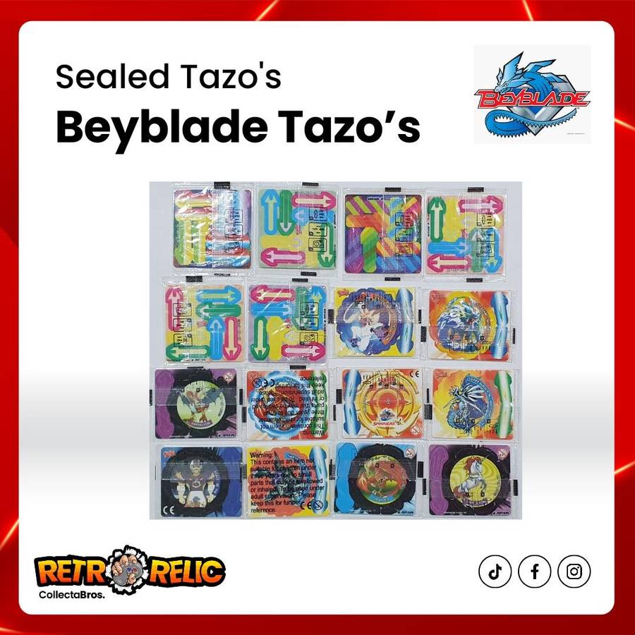Beyblade Spinner Tazo's - Includes 39 sealed Tazo's