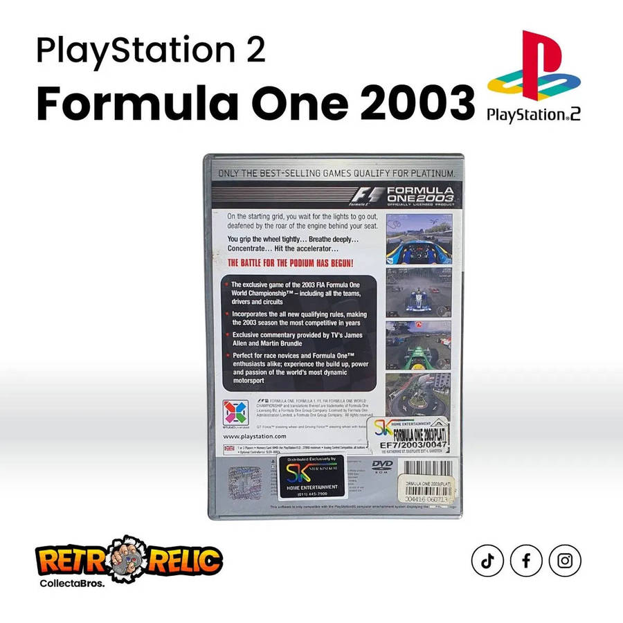 Formula One 2003 Platinum (PS2) videogame