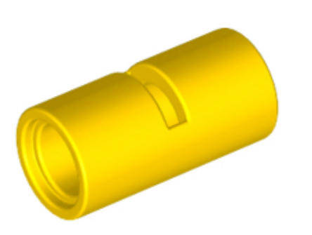 LEGO Technic, Pin Connector Round 2L with Slot (Pin Joiner Round) ~ {Yellow}