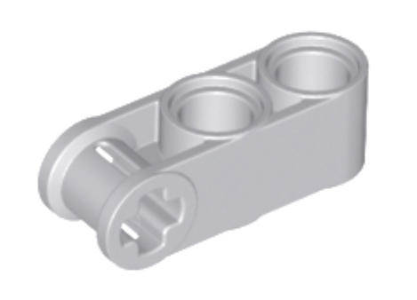 LEGO Technic, Axle and Pin Connector Perpendicular 3L with 2 Pin Holes ~ {Light Bluish Grey}