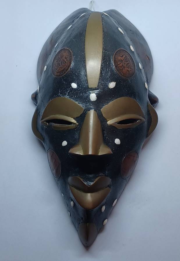 Vintage African Hand Crafted Nigerian Tribal Mask (c1970)