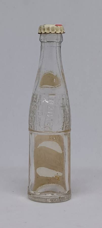 Vintage Pepsi Cola Miniature Glass Bottle with lid (8cm)