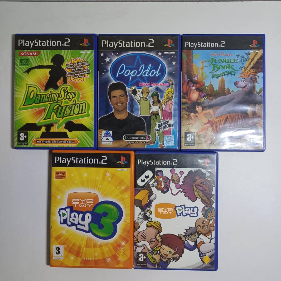 Ps2 Rhythm and eye toy game bundle / tested working