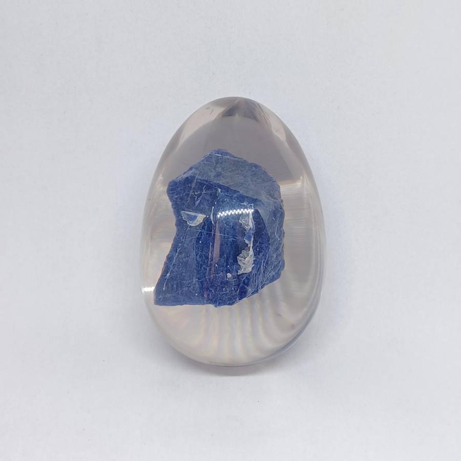 Polished Sodalite In Resin Egg (6.7cm x 4.8cm)