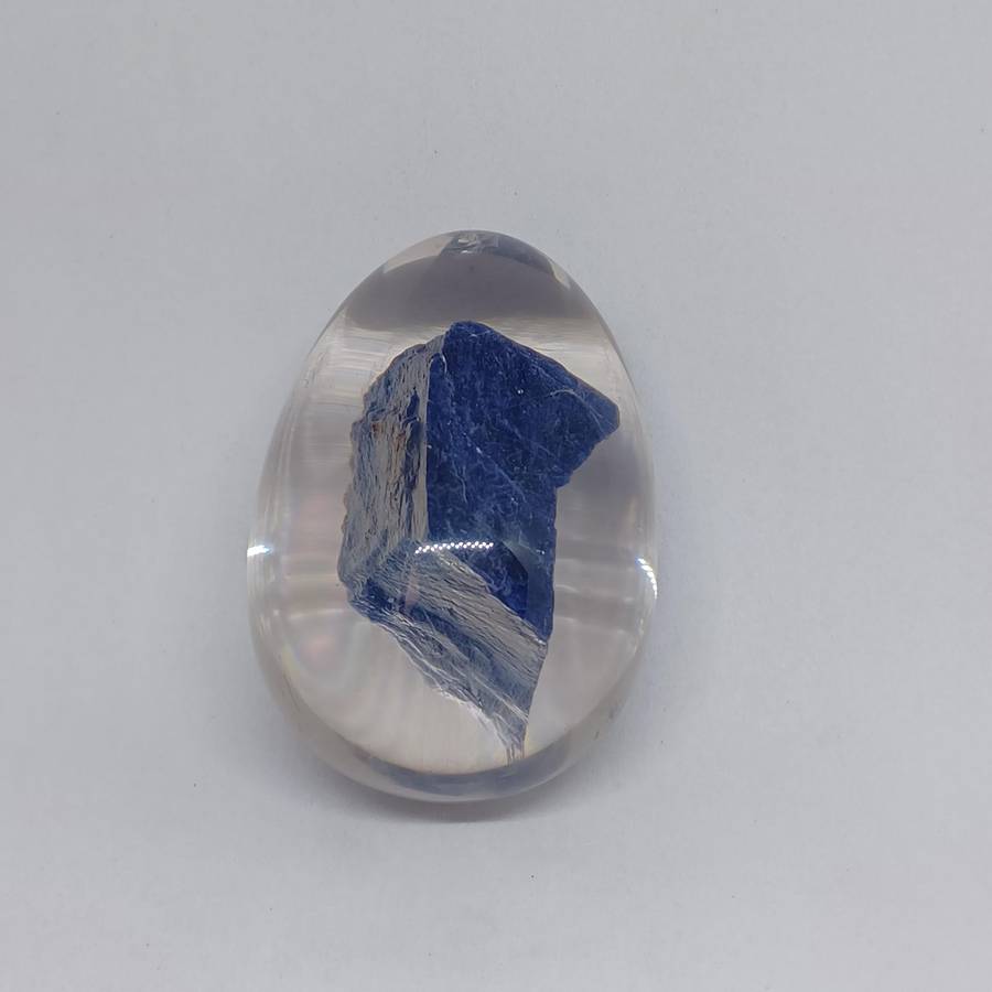 Polished Sodalite In Resin Egg (6.7cm x 4.8cm)