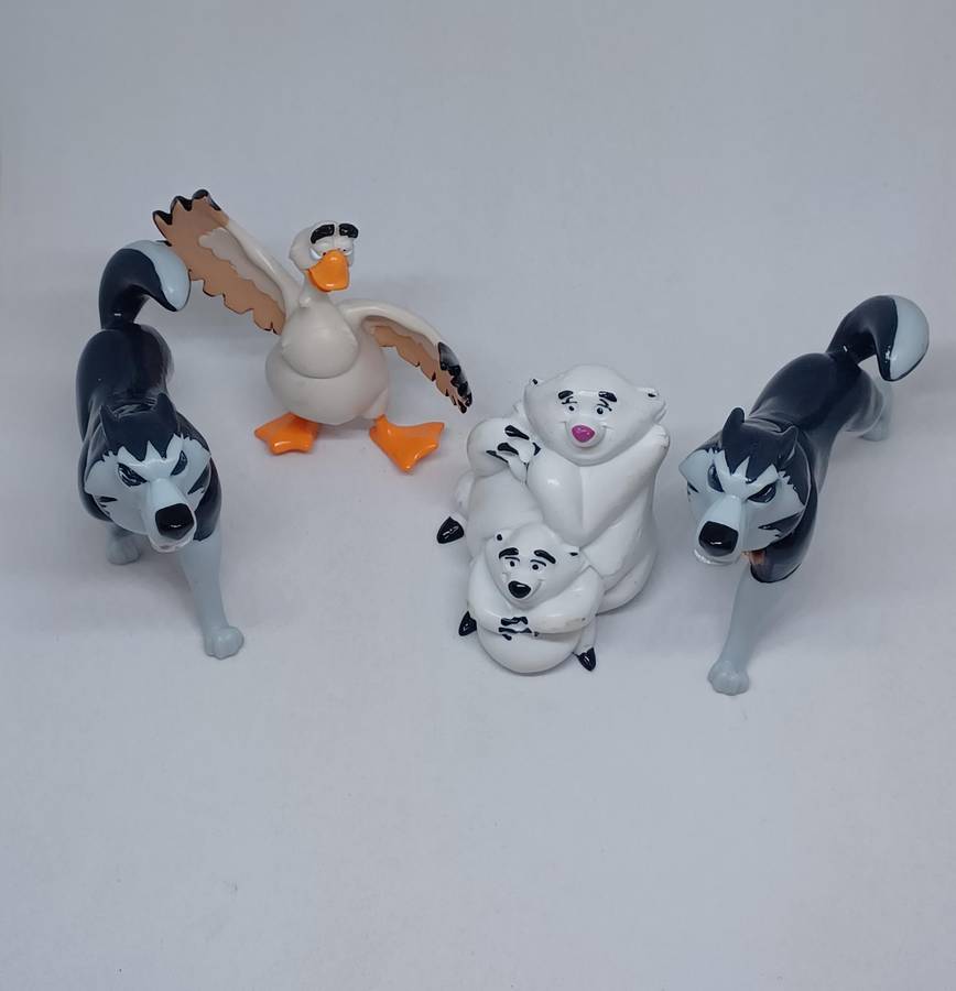 Collectable 1995 KFC Balto toys promotional items from the UK