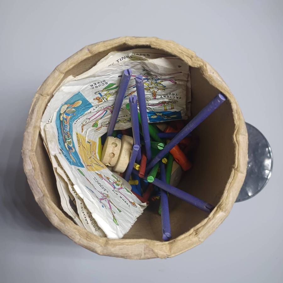 1972 Original Tinker Toy Construction Kit  Master Builder (NOT COMPLETE)