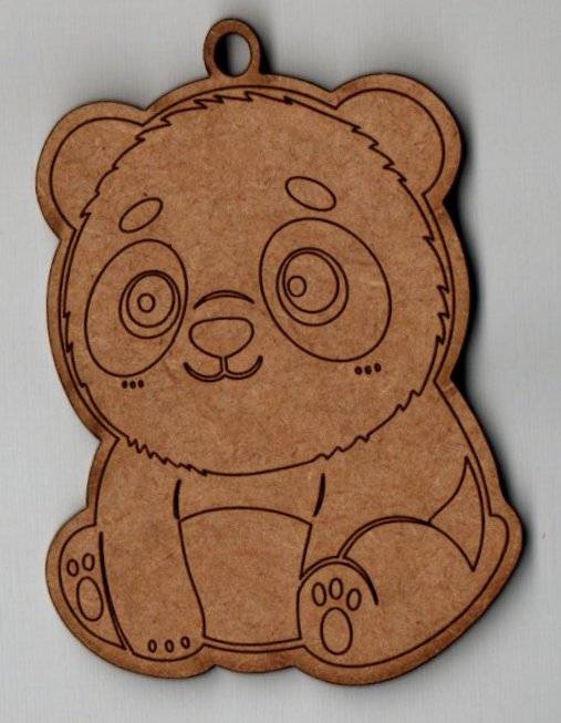 Cut Out Shape -Panda Bear with hole