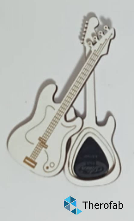 Guitar pick box with stand - Bass