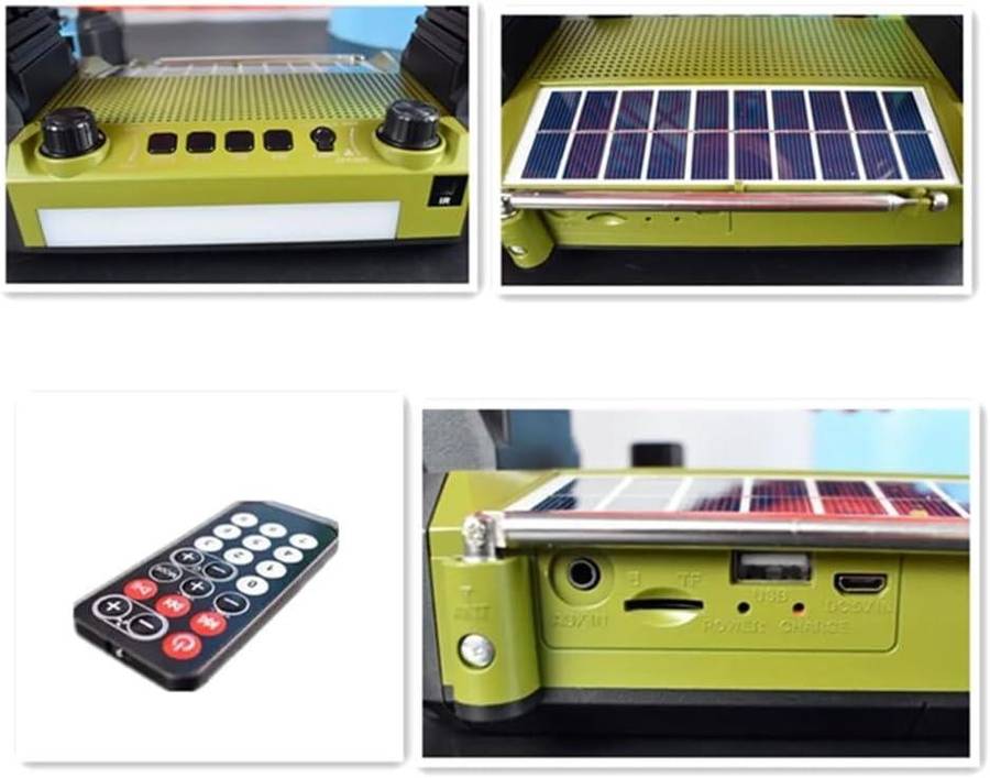 Portable Multifunctional Desktop Fan with Speakers LED Light and FM Radio