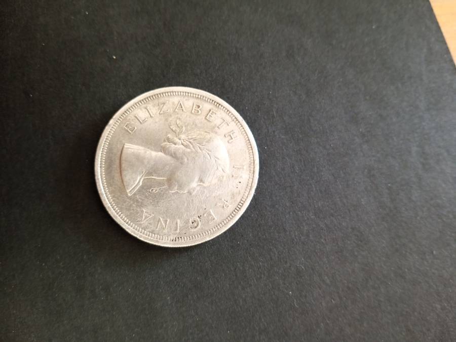 1958 South African Five Shilling Coin