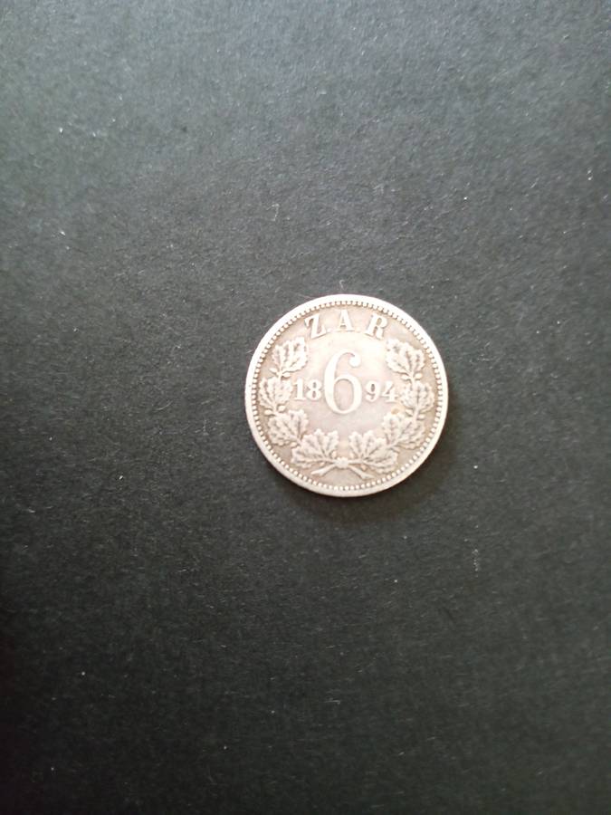 1894 6D South African Coin