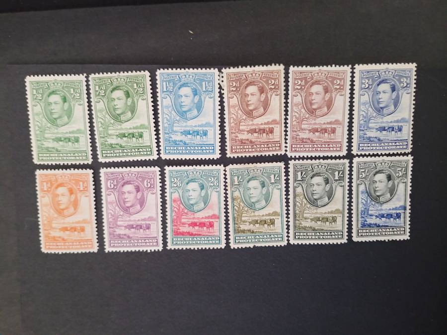 A Collection of 1938 Bechuanaland Protectorate KGV1