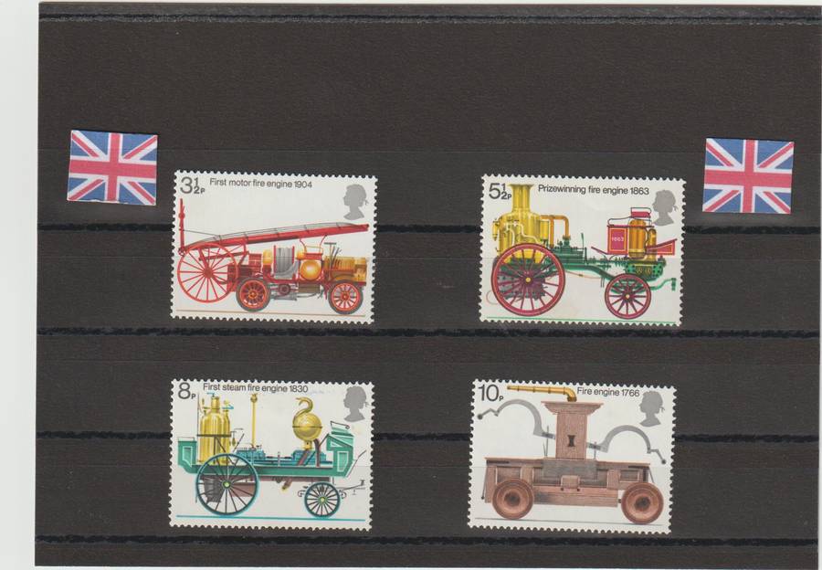 GREAT BRITAIN 1974 BICENTENARY OF THE FIRE PREVENTION ACT SG 950-953 (COMPLETE SET) LIGHT MOUNTED MI