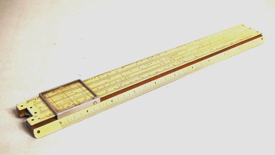 Vintage Slide Rule Faber-Castell ELECTRO 1/98/398 DRGM, Made in Bavaria Germany w/Case
