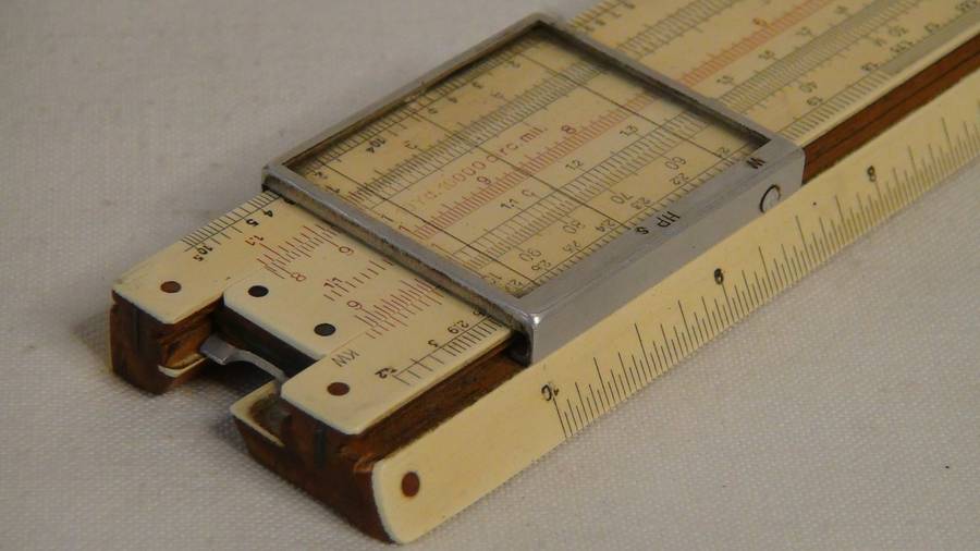 Vintage Slide Rule Faber-Castell ELECTRO 1/98/398 DRGM, Made in Bavaria Germany w/Case