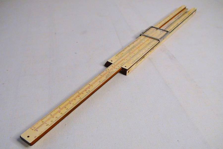 Vintage Slide Rule Faber-Castell ELECTRO 1/98/398 DRGM, Made in Bavaria Germany w/Case