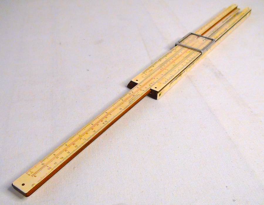 Vintage Slide Rule Faber-Castell ELECTRO 1/98/398 DRGM, Made in Bavaria Germany w/Case