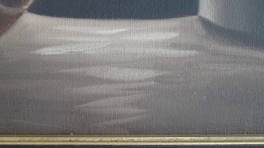 Figures in Peruvian dress with mountains beyond - Signed Original Painting