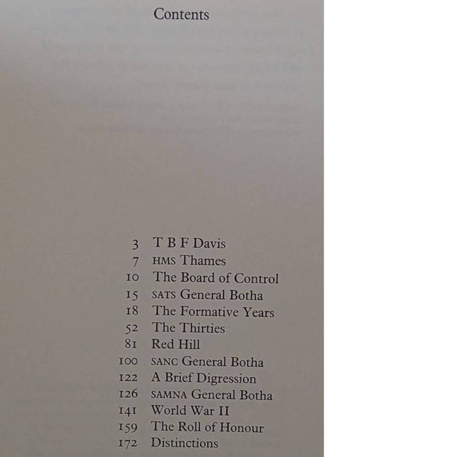 1973 A Name Among Seafering Men, a History of the Training Ship General Botha by Wilhelm Grutter Har