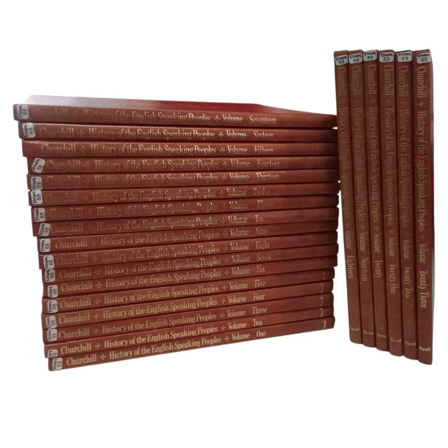 1971 History of The English Speaking Volumes 1-23 Set by Sir Winston Churchill hardcover w/o Dustjac
