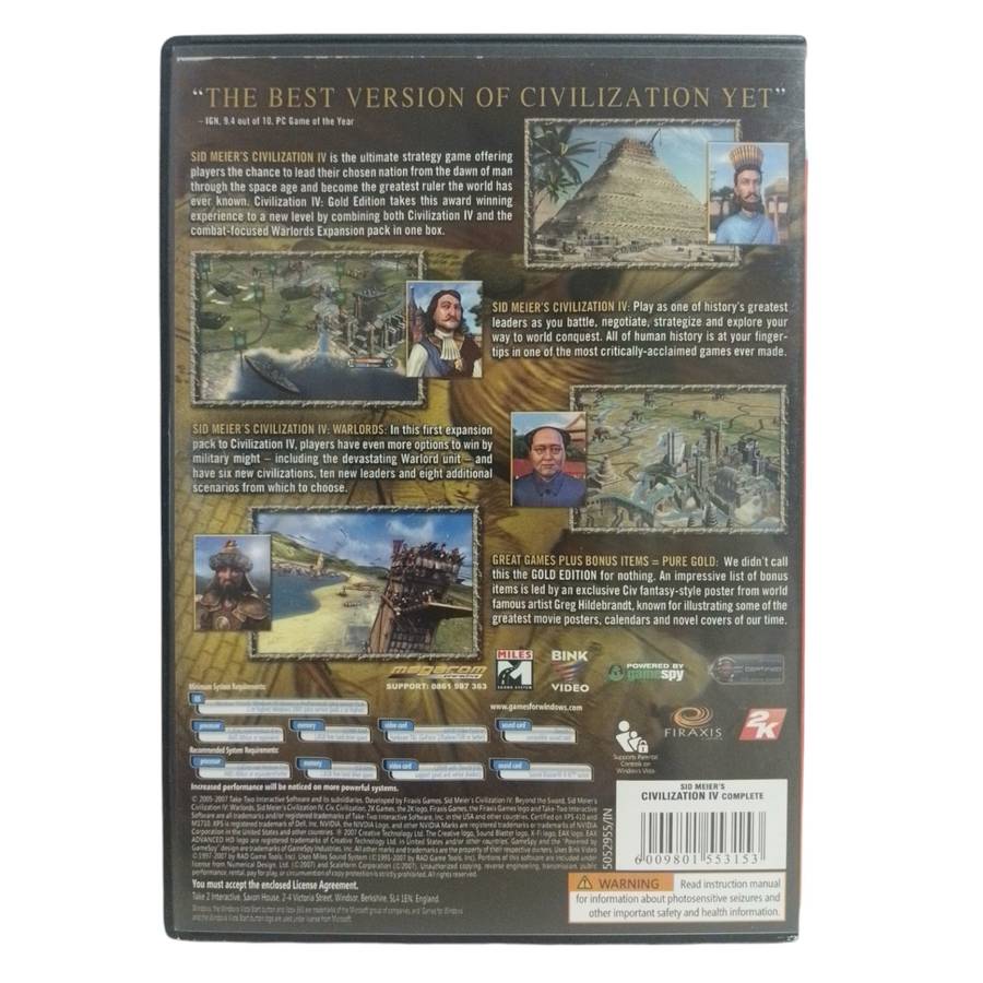 Sidmeiers Civilization Complete IV PC (CD)