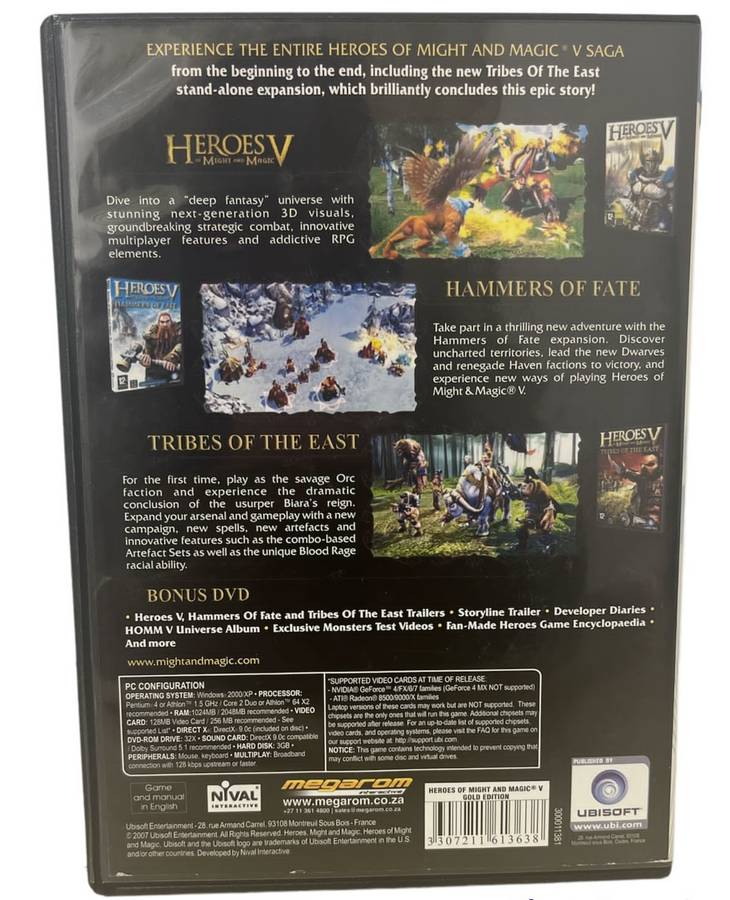 Heroes of Might and Magic V - Golden Edition PC (DVD)