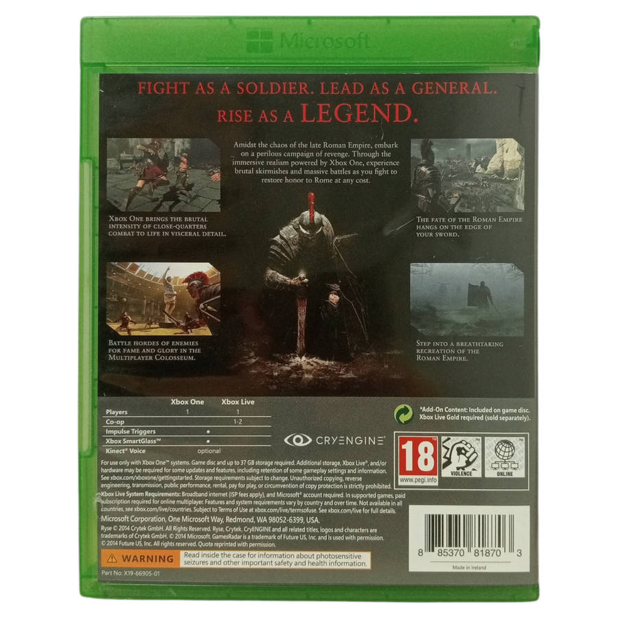 Ryse - Son Of Rome Xbox One