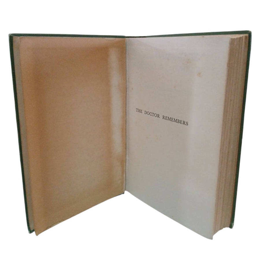1938 The Doctor Remembers by James Crichton Browne Hardcover w/o Dustjacket
