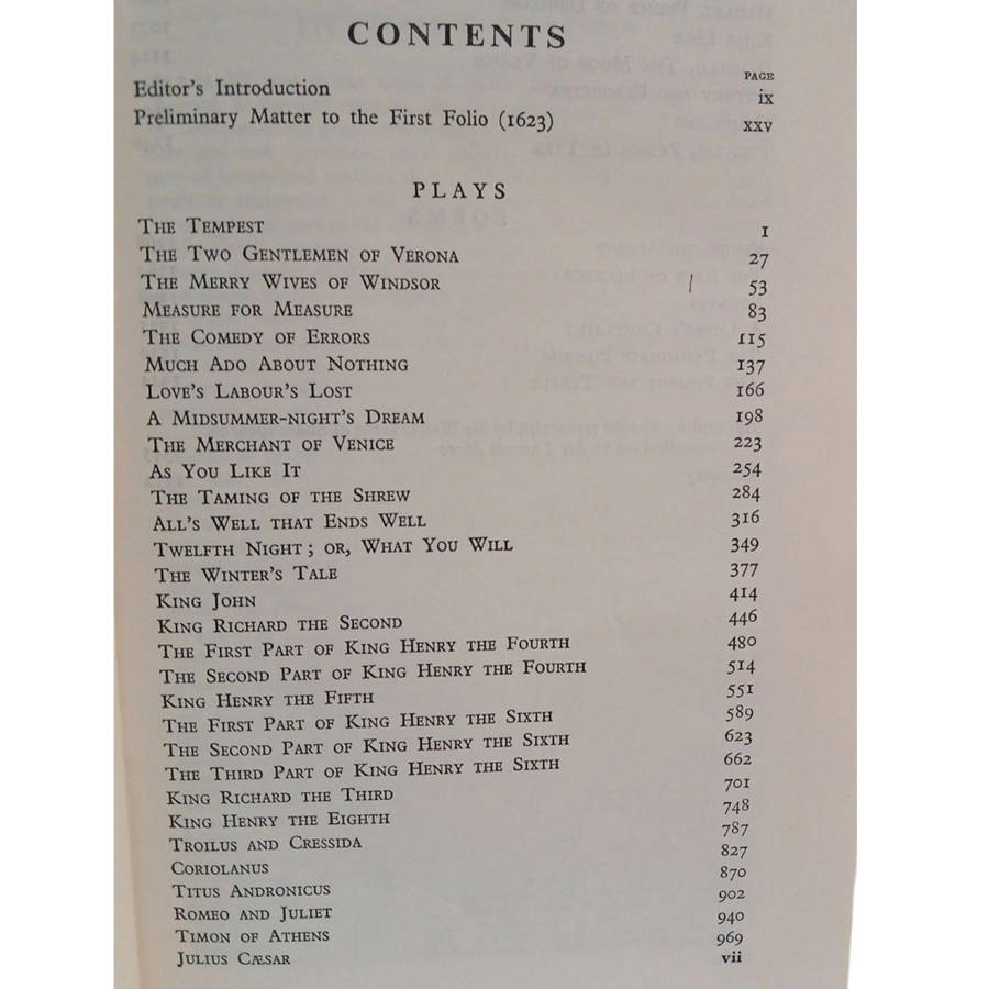 1964 The Complete Works of Shakespeare By Peter Alexander Hardcover w/Dustjacket