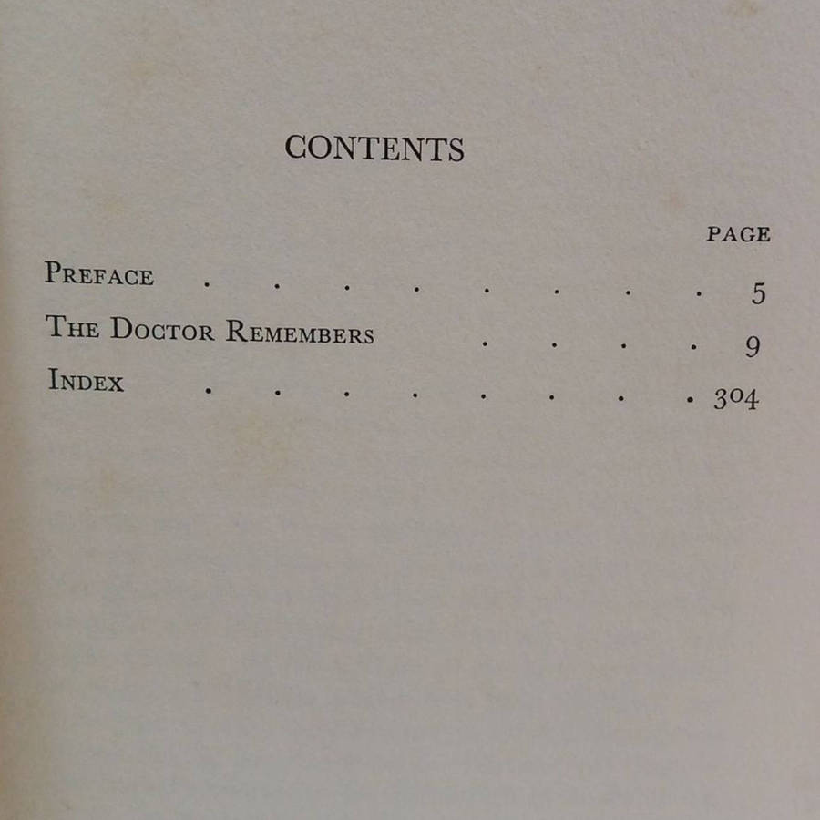 1938 The Doctor Remembers by James Crichton Browne Hardcover w/o Dustjacket