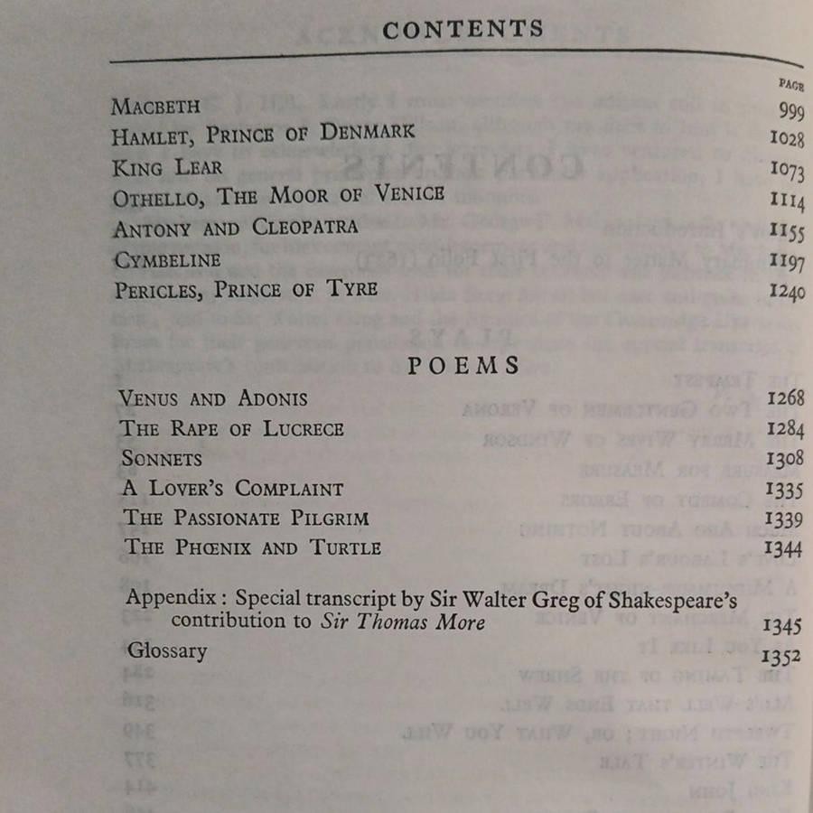1964 The Complete Works of Shakespeare By Peter Alexander Hardcover w/Dustjacket