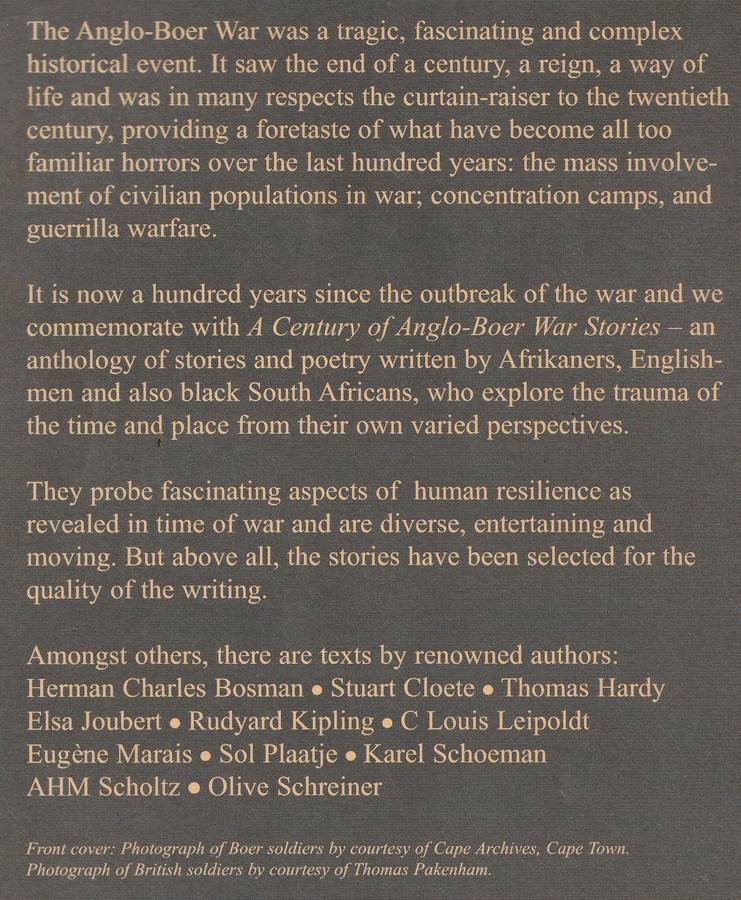 A CENTURY OF ANGLO-BOER WAR STORIES - Chris N van der Merwe & Michael Rice