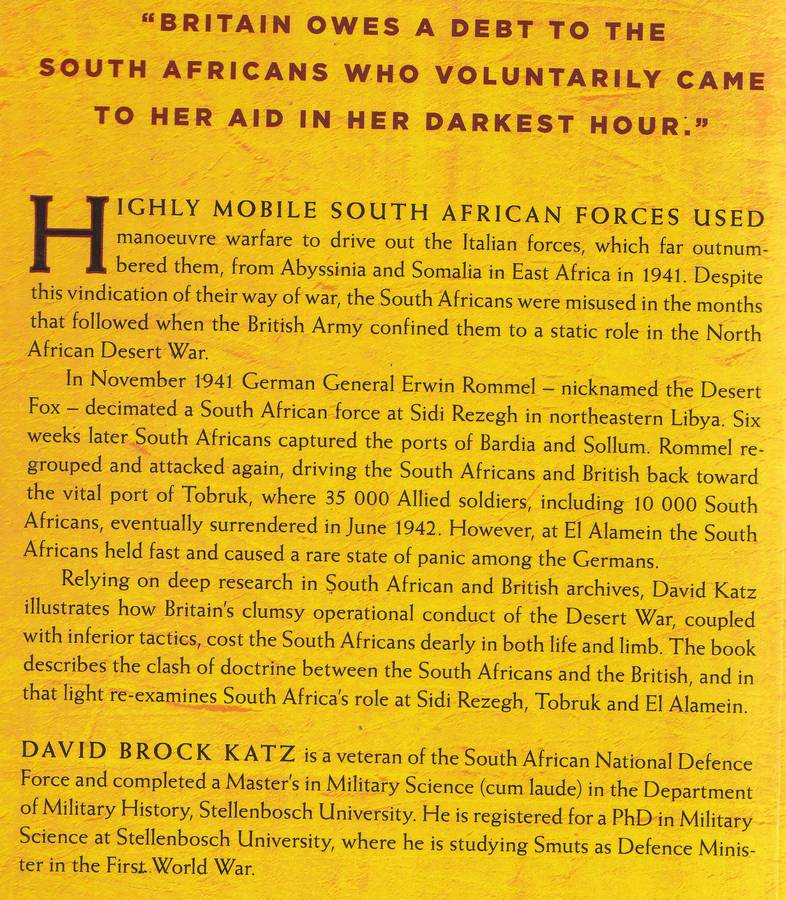 SOUTH AFRICANS VERSUS ROMMEL: THE UNTOLD STORY OF THE DESERT WAR IN WORLD WAR II