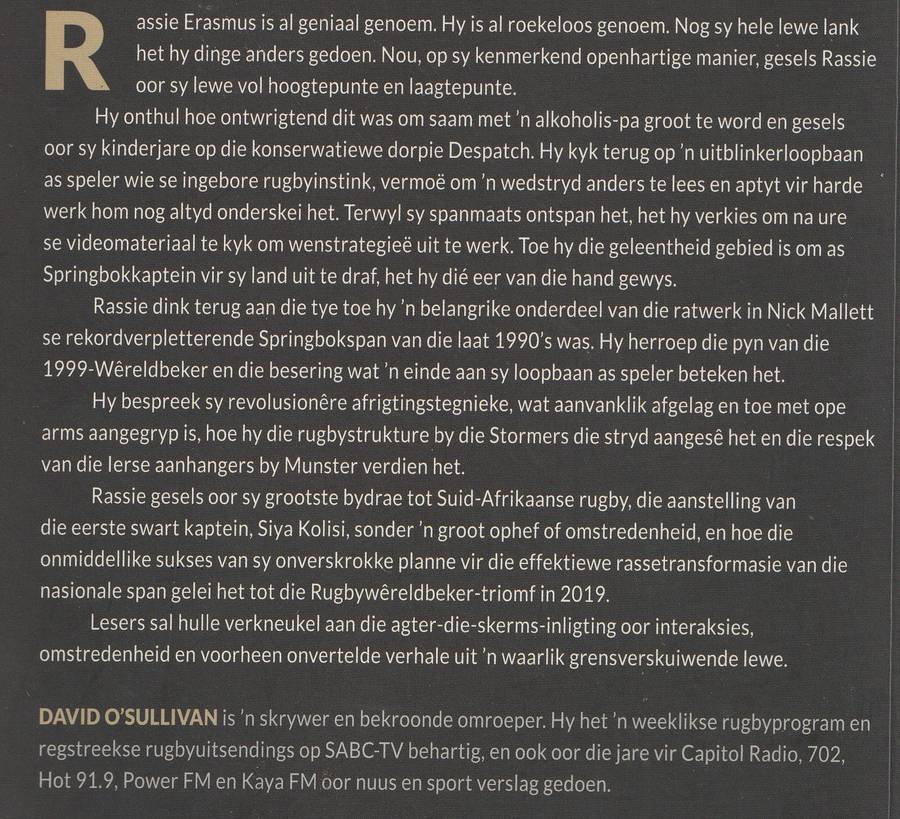RASSIE: STORIES OOR RUGBY EN DIE LEWE: RASSIE ERASMUS en David O'Sullivan