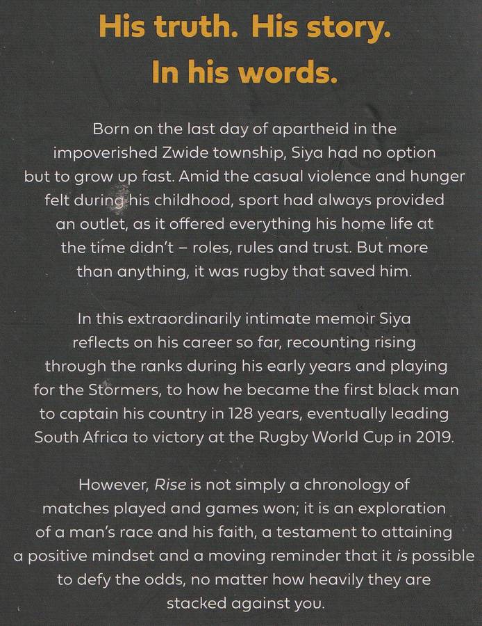 SIYA KOLISI: AGAINST ALL ODDS by Jeremy Daniel + RISE by Siya Kolisi