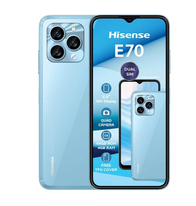 LIKE NEW ONE SMARTPHONE HISENSE E70|| 64G/4G , QUAD CAMERA, FINGERPRINT, BIG BATTERY