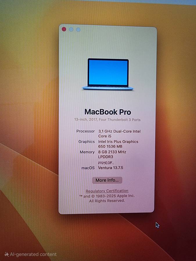 APPLE MACBOOK PRO 2017