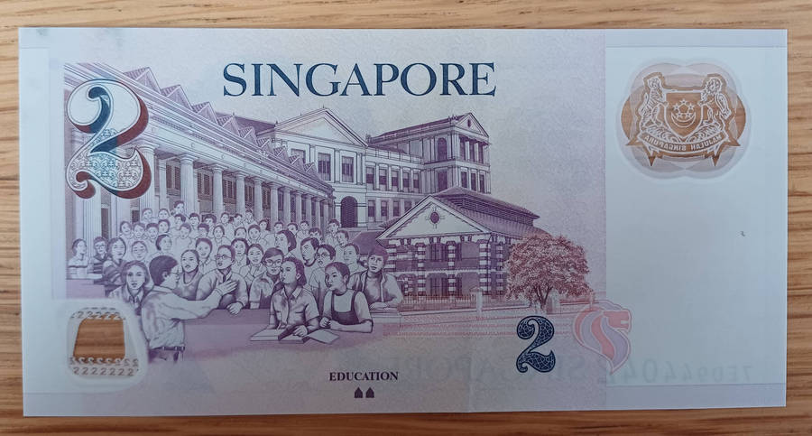 Singapore 2 Dollars Bank Note