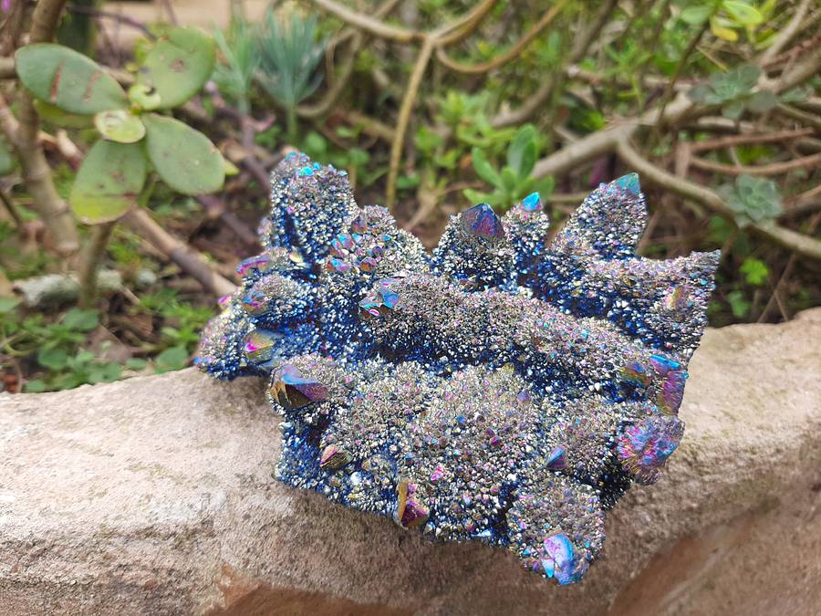 RAINBOW AURA SPIRIT QUARTZ CLUSTER 0.535kg