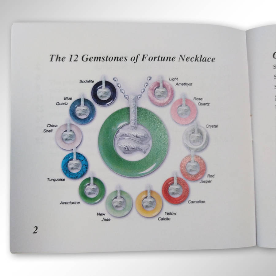 Vintage Gemstones Of Fortune With 925 Sterling Necklace